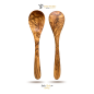 Preview: Blessed Olive Wood Kochlöffel & Risotto Löffel aus Olivenholz Kochbesteck